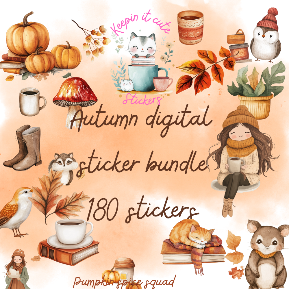 autumn digital stickers
fall digital stickers
seasonal digital stickers
autumn planner stickers
fall GoodNotes stickers
