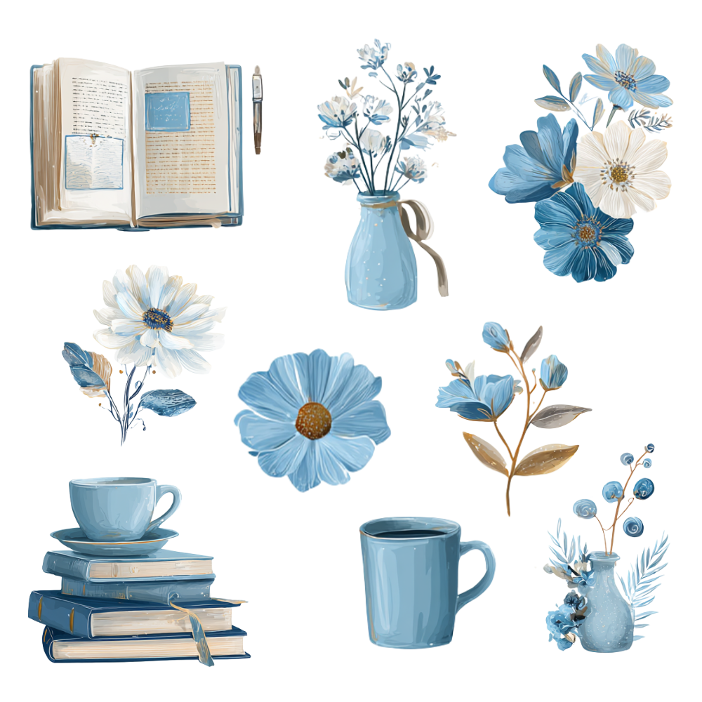 180 Floral digital stickers