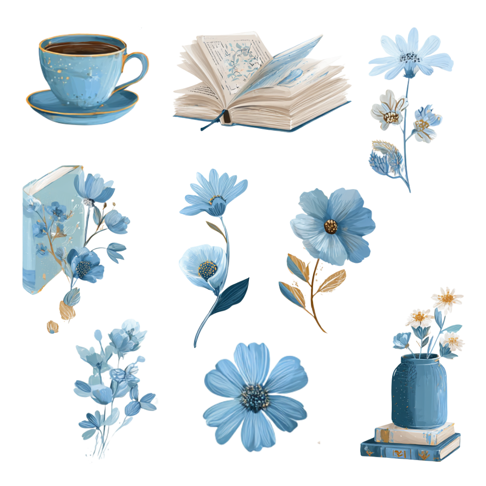 180 Floral digital stickers