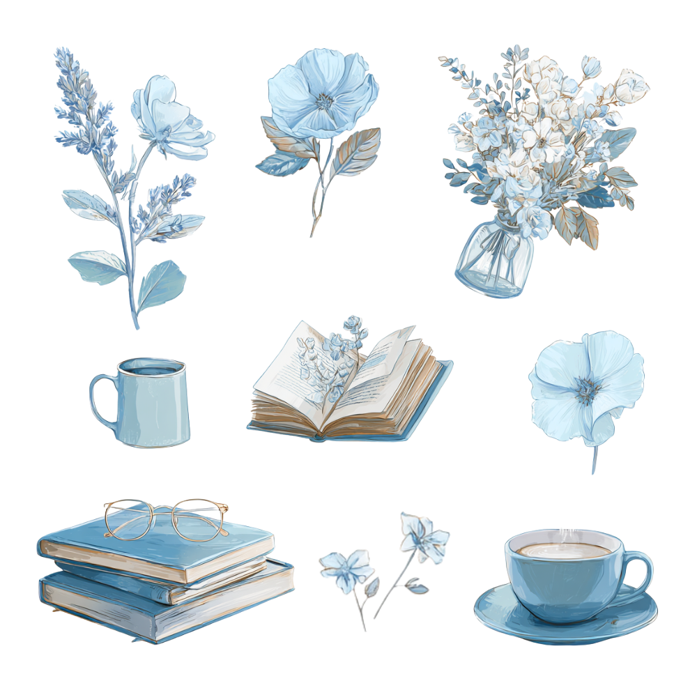 180 Floral digital stickers