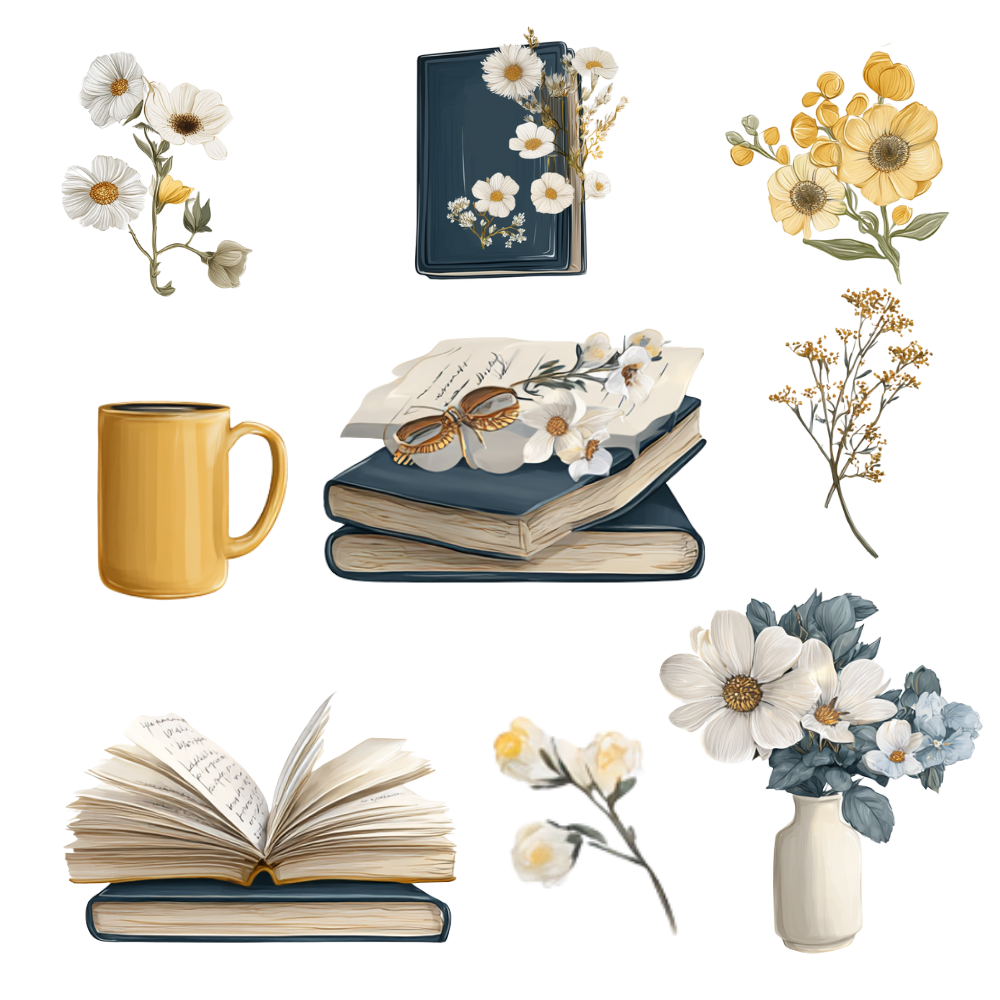 180 Floral digital stickers