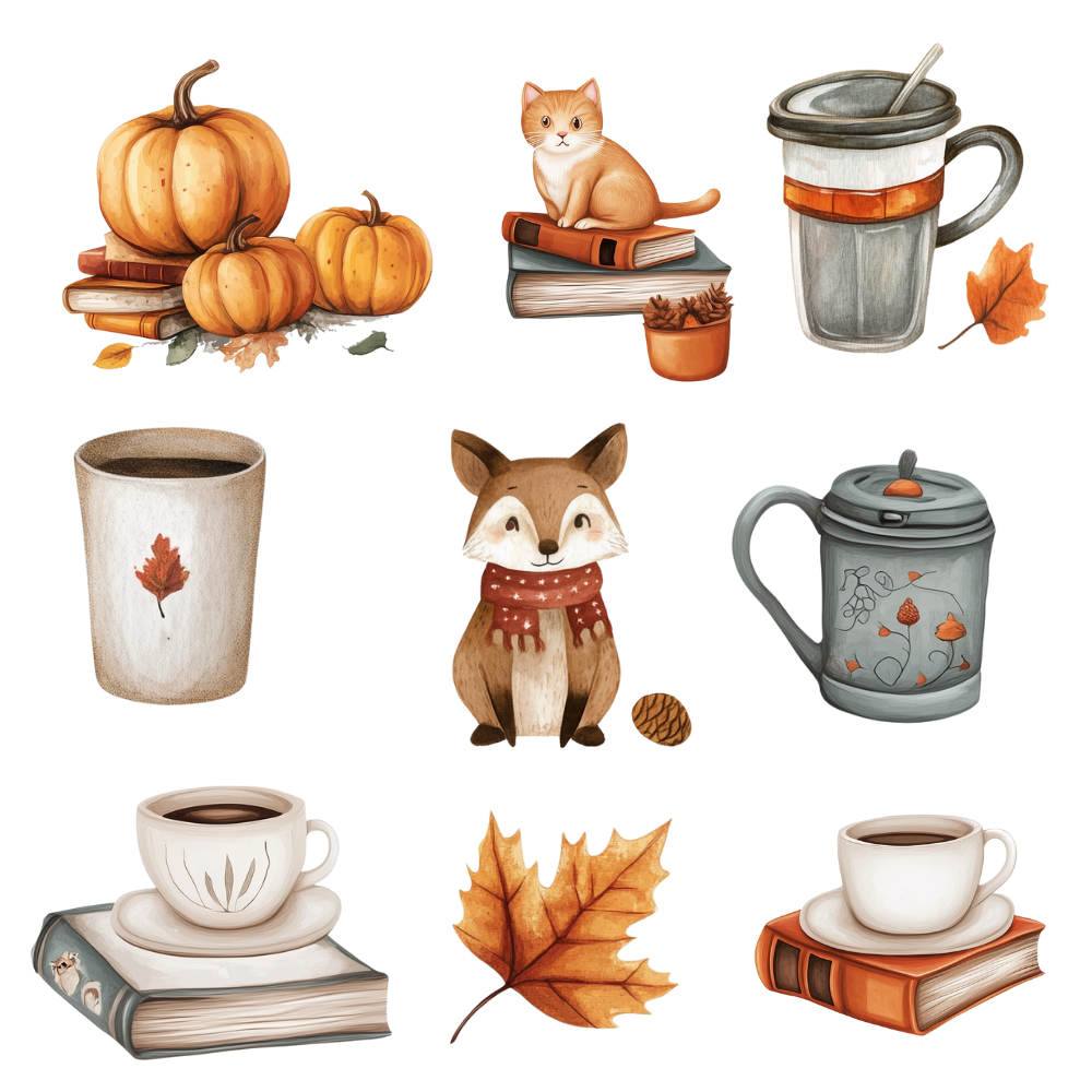 fall aesthetic stickers
autumn leaves stickers digital download
pumpkin spice digital stickers
fall stickers for digital planners
autumn scrapbooking stickers
printable fall stickers