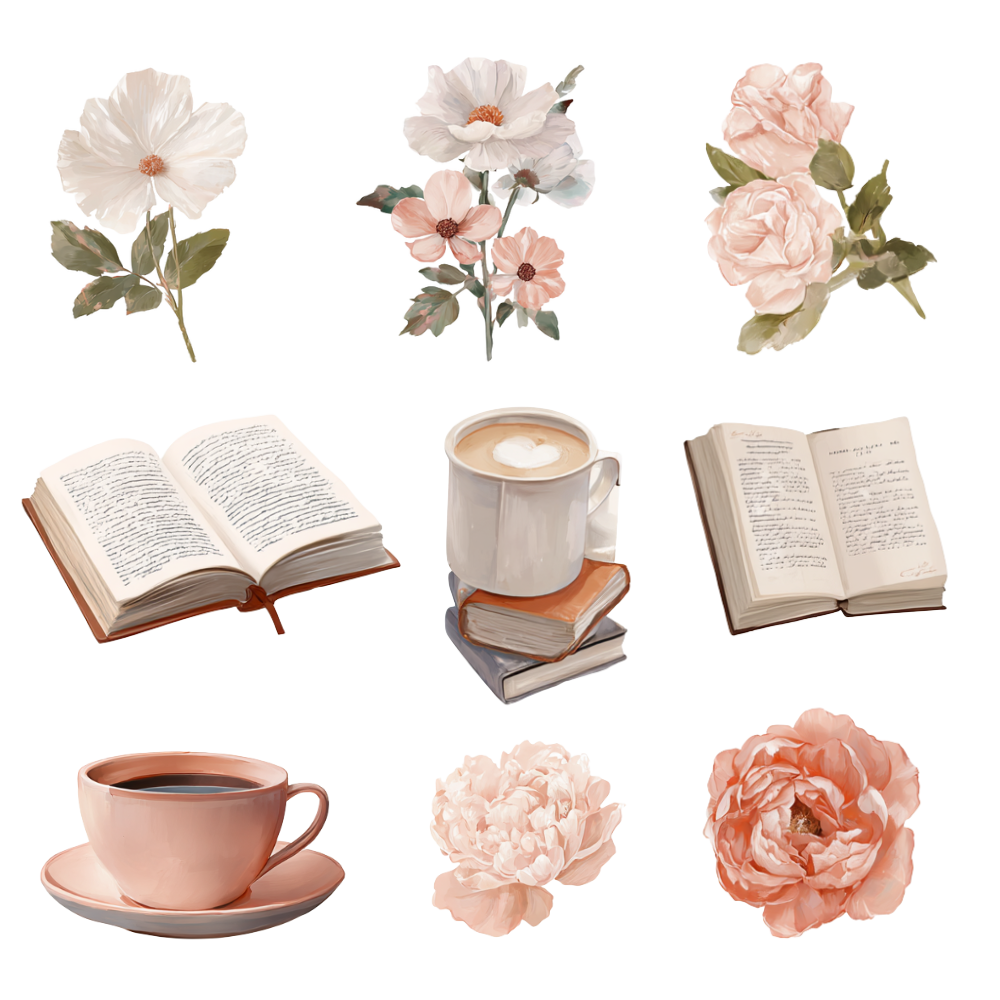 180 Floral digital stickers