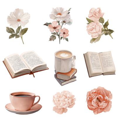 180 Floral digital stickers