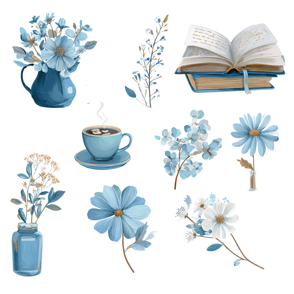 180 Floral digital stickers