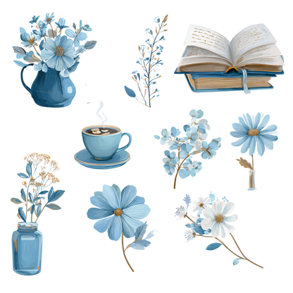 180 Floral digital stickers