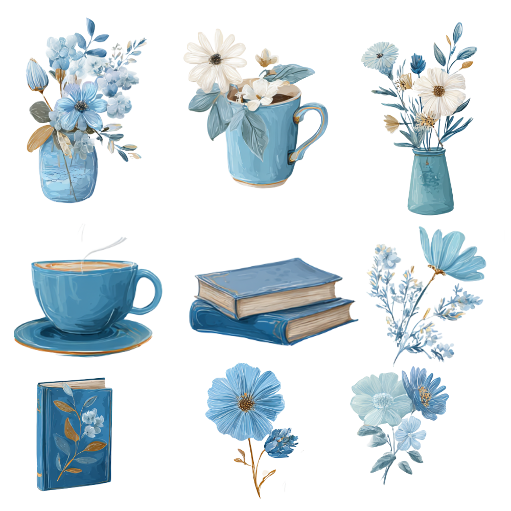 180 Floral digital stickers