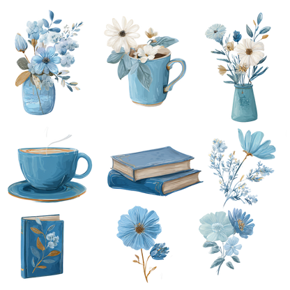 180 Floral digital stickers