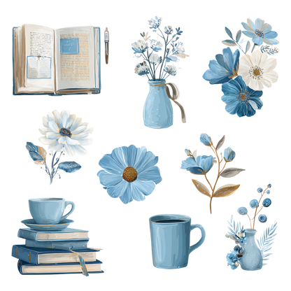 180 Floral digital stickers