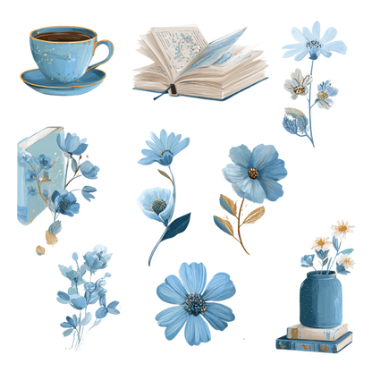 180 Floral digital stickers