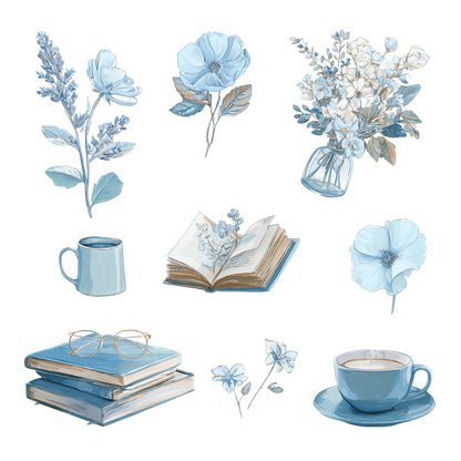 180 Floral digital stickers