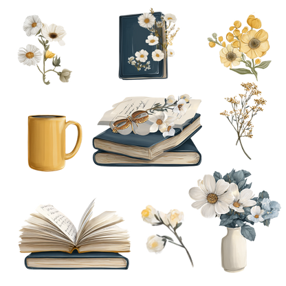 180 Floral digital stickers